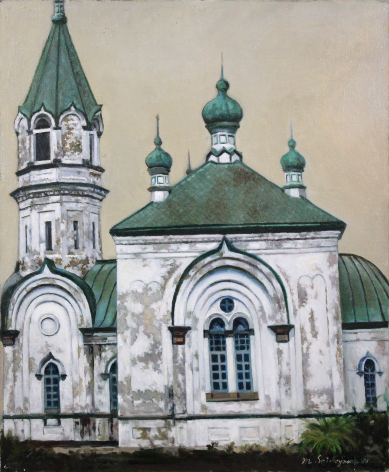 下山正八『教会』油彩画【真作保証】 絵画 下山正八『教会』油彩画【真作保証】 絵画