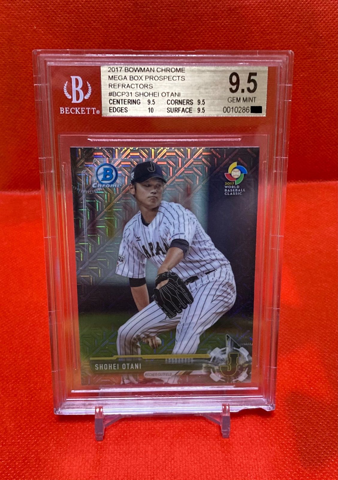大谷翔平 2017 bowman mega box リフラクターカード