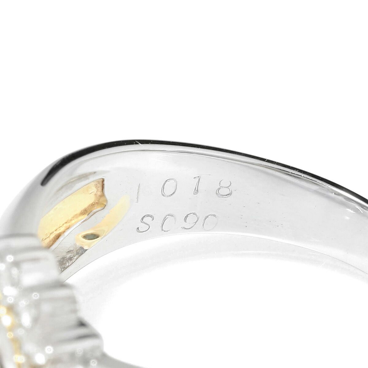 リング 指輪 サファイア 0.9ct ダイヤモンド Pt900 15号 中古  