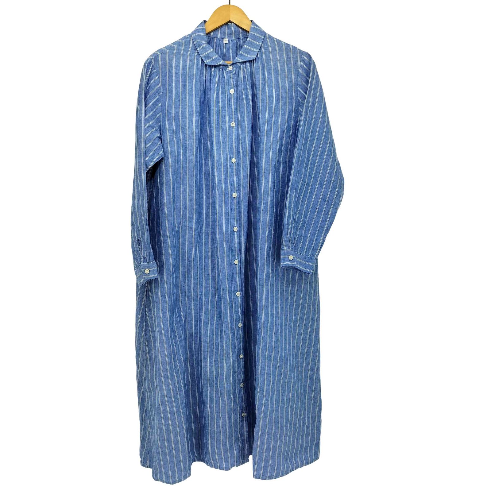 ムジルシリョウヒン 無印良品 総リネン シャツワンピース レディース  XL