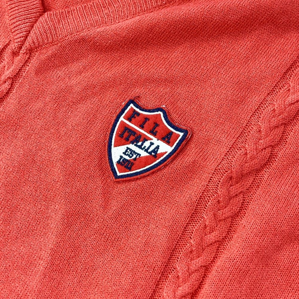 サイズ：LL FILA GOLF フィラゴルフ  Vネック ニットセーター ワッペン  レッド系 [240101436216] ゴルフウェア メンズ ストスト 楽天市場】FILA GOLF フィラゴルフ Vネック ニットセーター