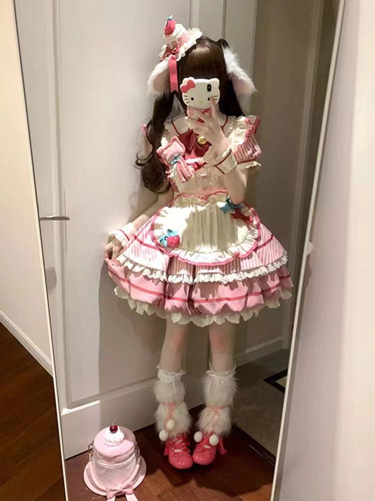 人気極美品 コスプレ　メイド lolita OP 純情姫 可愛い ロリータワンピース コスプレ衣装 十字姫様  コスチューム衣装  JK服 変装 仮装 演出服 オリジナル 洋服 ロリータ ワンピース