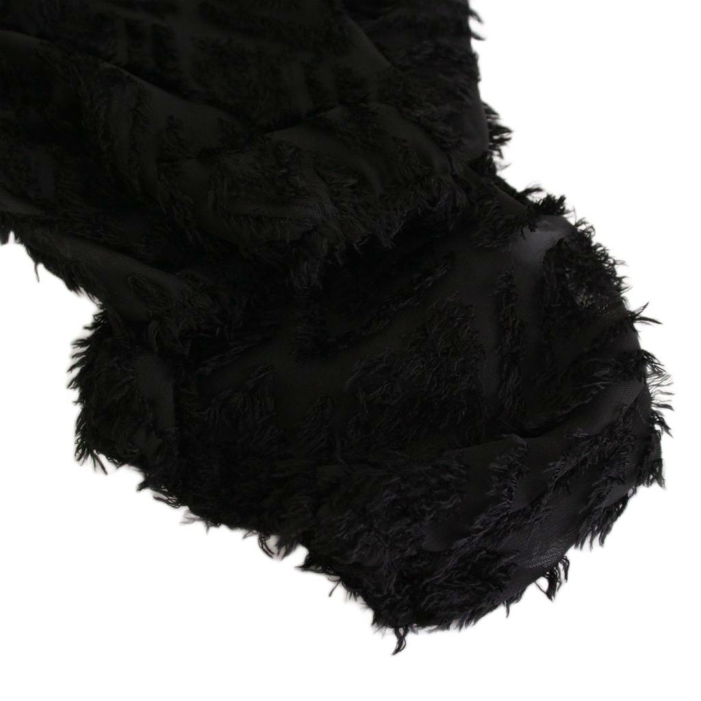 極美品✨プラスオトハ　ジャガードロングワンピース　黒 プラスオトハ PLUS OTO.HA フリンジジャガード ワンピース ロング 長袖