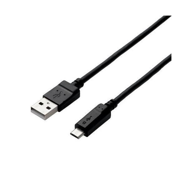 （まとめ） エレコム 2A対応microUSBケーブル MPA-AMB2U15BK 