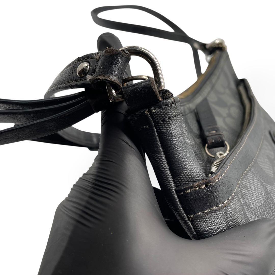 良品 COACH コーチ ショルダーバッグ シグネチャー PVC レザー