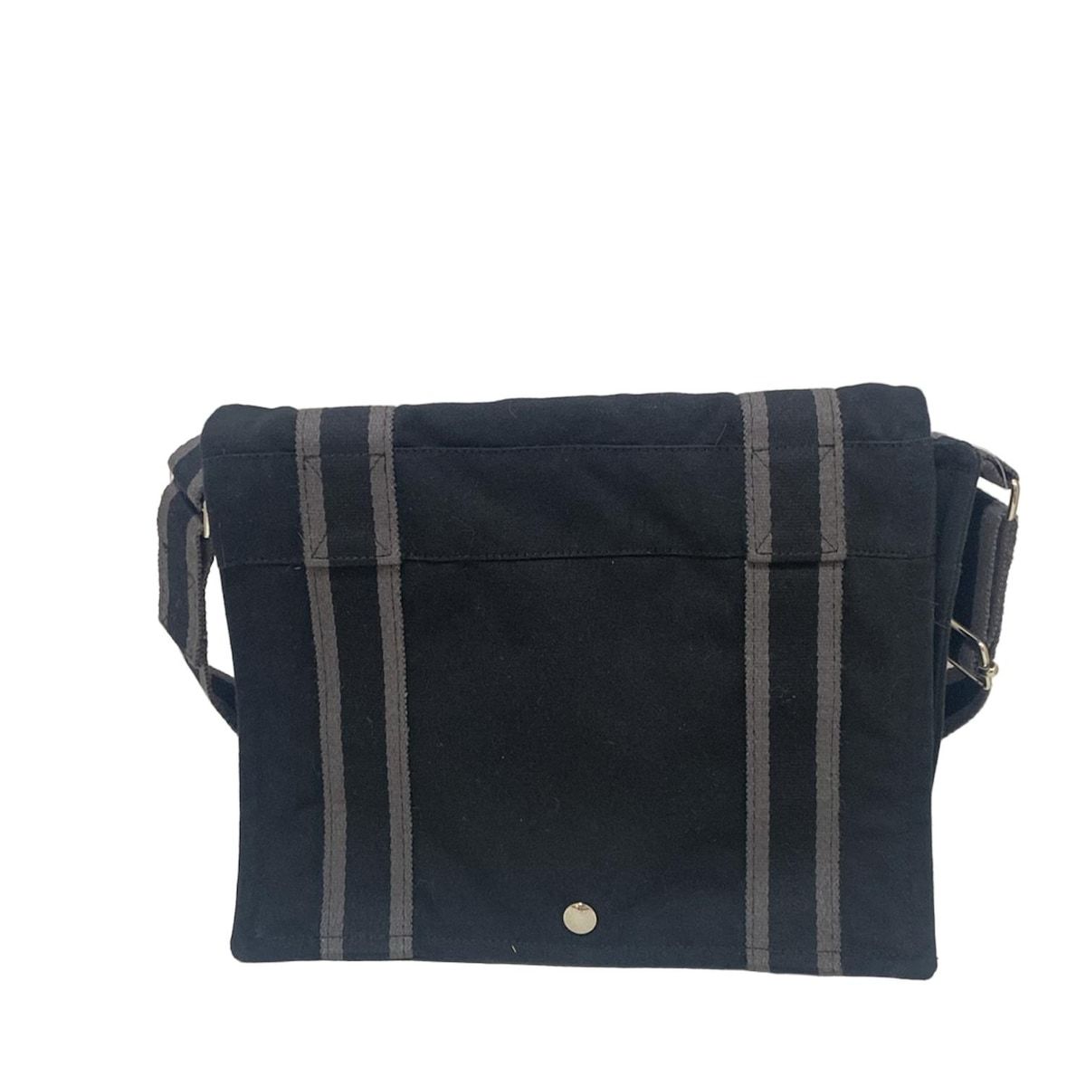 極美品 エルメス フールトゥpm バサス グレー 角スレなしメッセンジャーバッグ HERMES(エルメス) ショルダーバッグ フールトゥバサスPM 黒