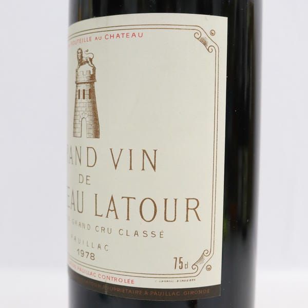 【未開栓】Chateau Latour シャトー・ラトゥール 1978 赤 ワイン 750ml 14％ 10464742