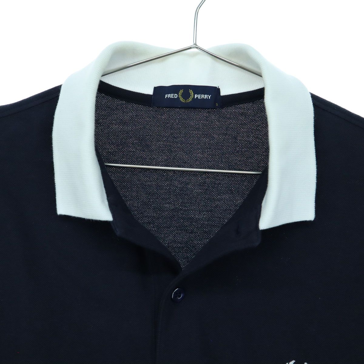 FRED PERRY フレッドペリー 刺繍ロゴ 半袖 ポロシャツ S