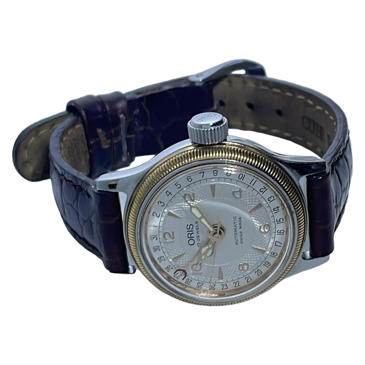 本物保証、信用第一！ ORIS オリス 腕時計 ポインターデイト 7464 レディース 裏スケ シルバー