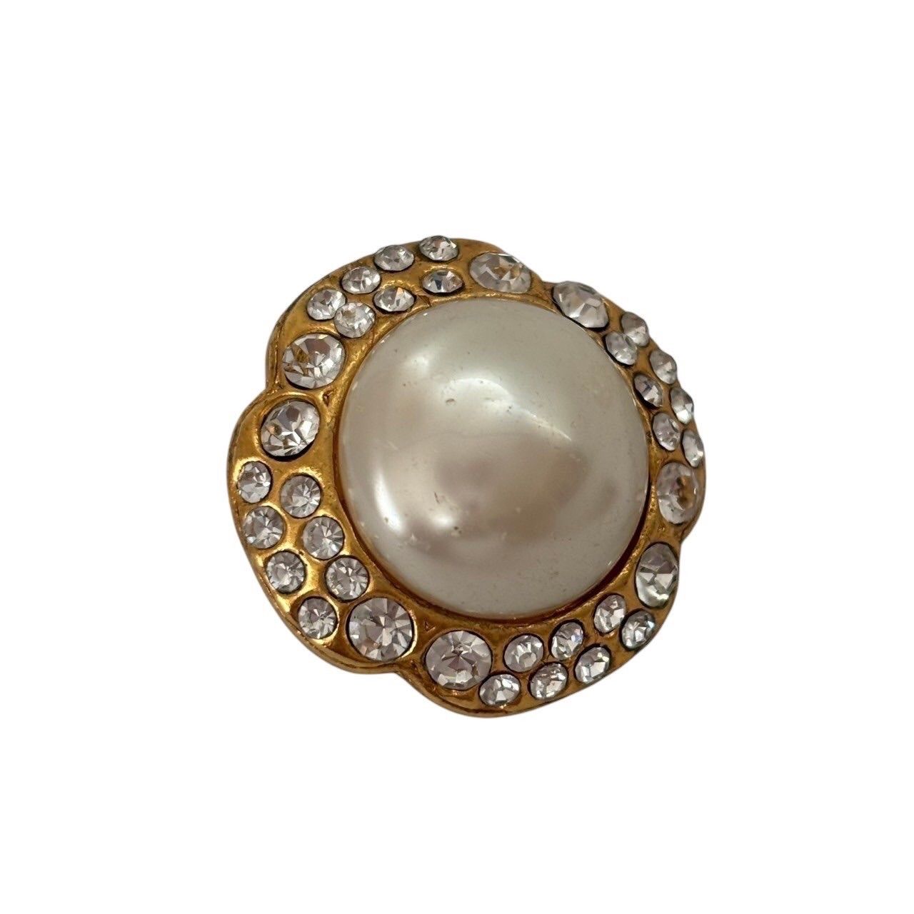 CHANEL シャネル イヤリング 金 アクセサリー ジュエリー 小物 パール ラインストーン GP レディース