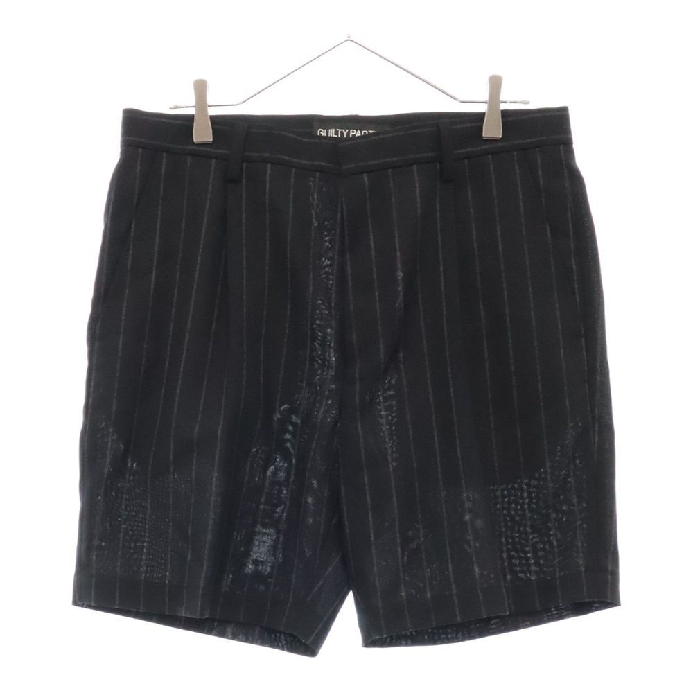 WACKO MARIA (ワコマリア) DORMEUIL GUILTY PARTIES ドメール ウール ショーツ ショート スラックス ハーフパンツ ストライプ ブラック