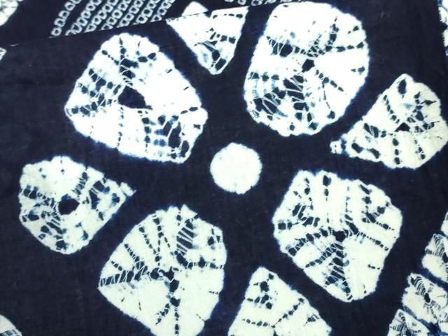 平和屋本店□極上 夏物 浴衣 有松鳴海絞り 花菱文 綿 逸品 DZAA20162kh5