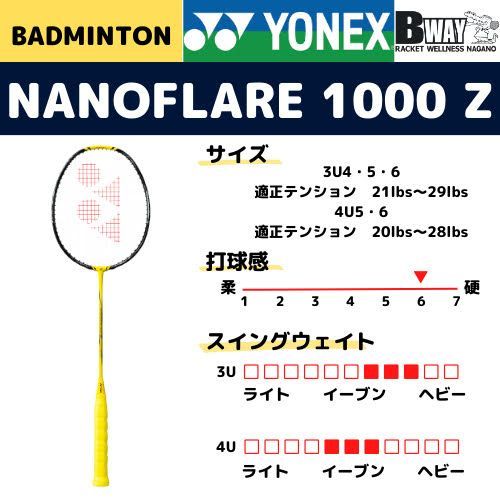 YONEX ナノフレア1000Z （NANOFLARE1000Z）