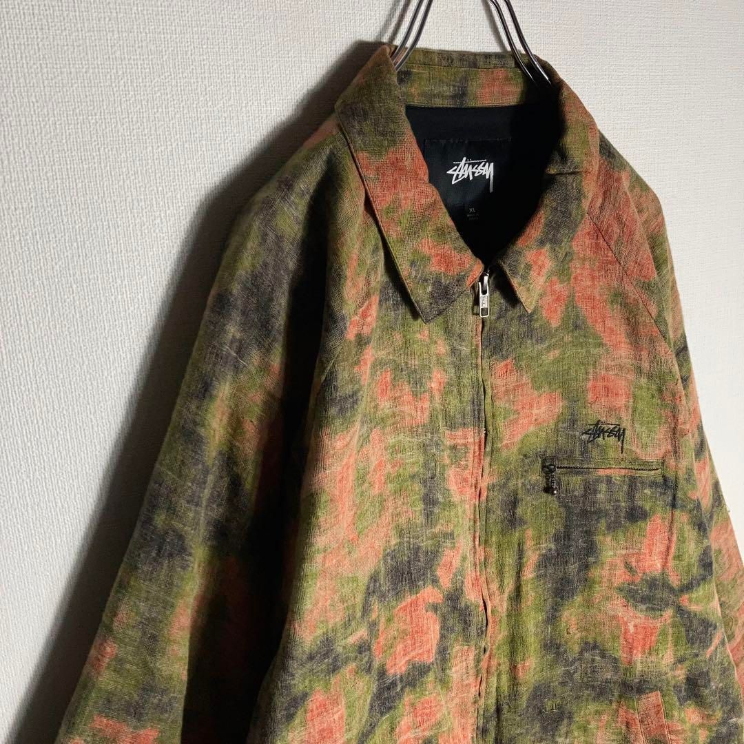 【XLサイズ】SUPREME ブルゾンフルジップ 刺繍ロゴ 総柄 花 赤. XLサイズ】SUPREME ブルゾンフルジップ 刺繍ロゴ 総柄 花 赤