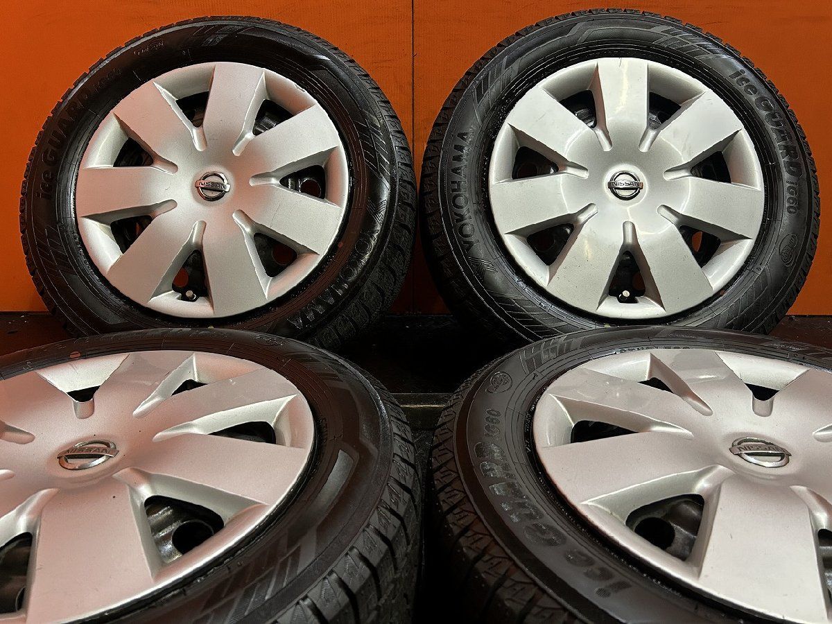 タイヤ走行短め YK iG60 175|65R14 スタッドレス 日産 E11 ノート 純正ホイール 14インチ 5J4HPCD100 23年製 VTN248