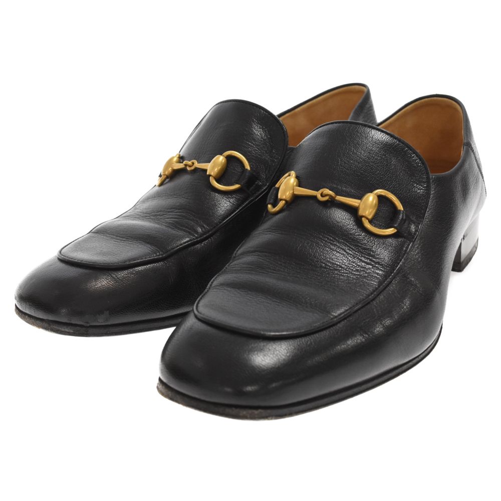 極美品 GUCCI グッチ コンビレザー ホースビットローファー 黒 GUCCI (グッチ) ホースビット ローファー レザーシューズ