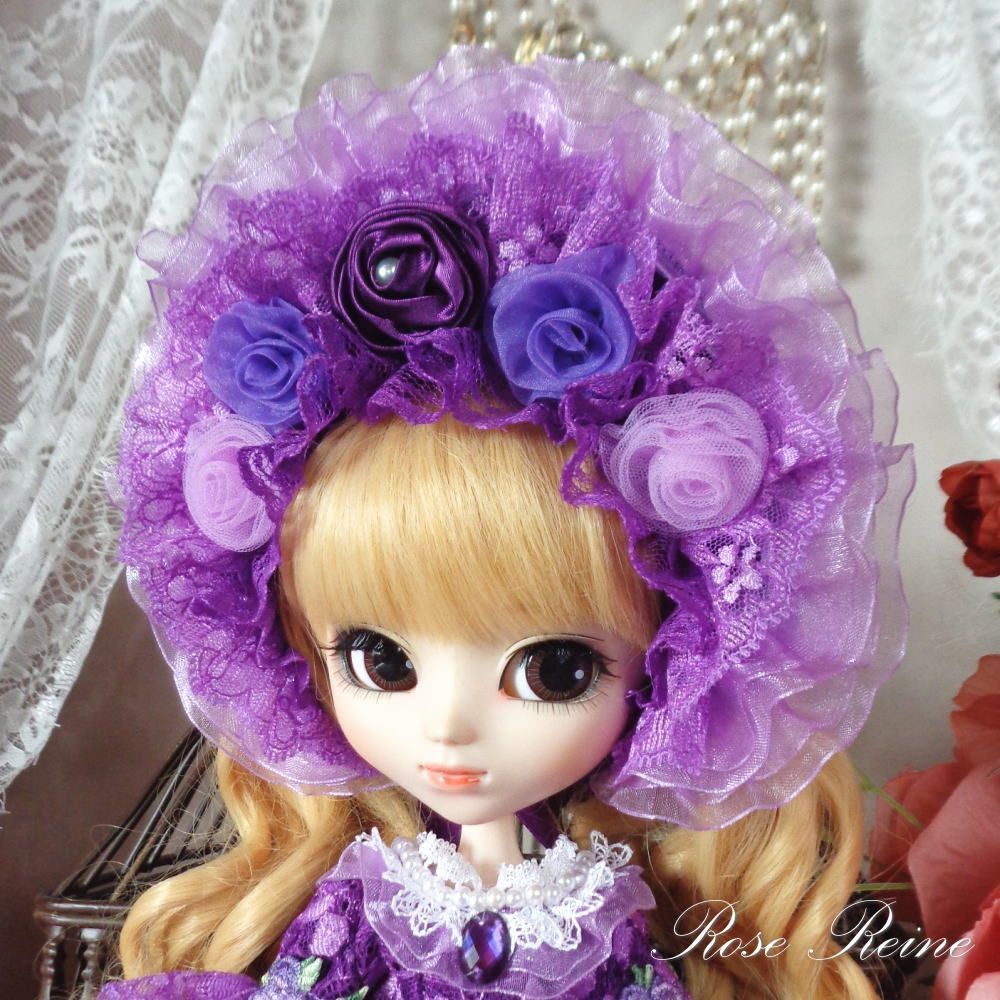 ロリータロマンス アメジストフェアリーのフリルボンネットドールドレス豪華5点セット