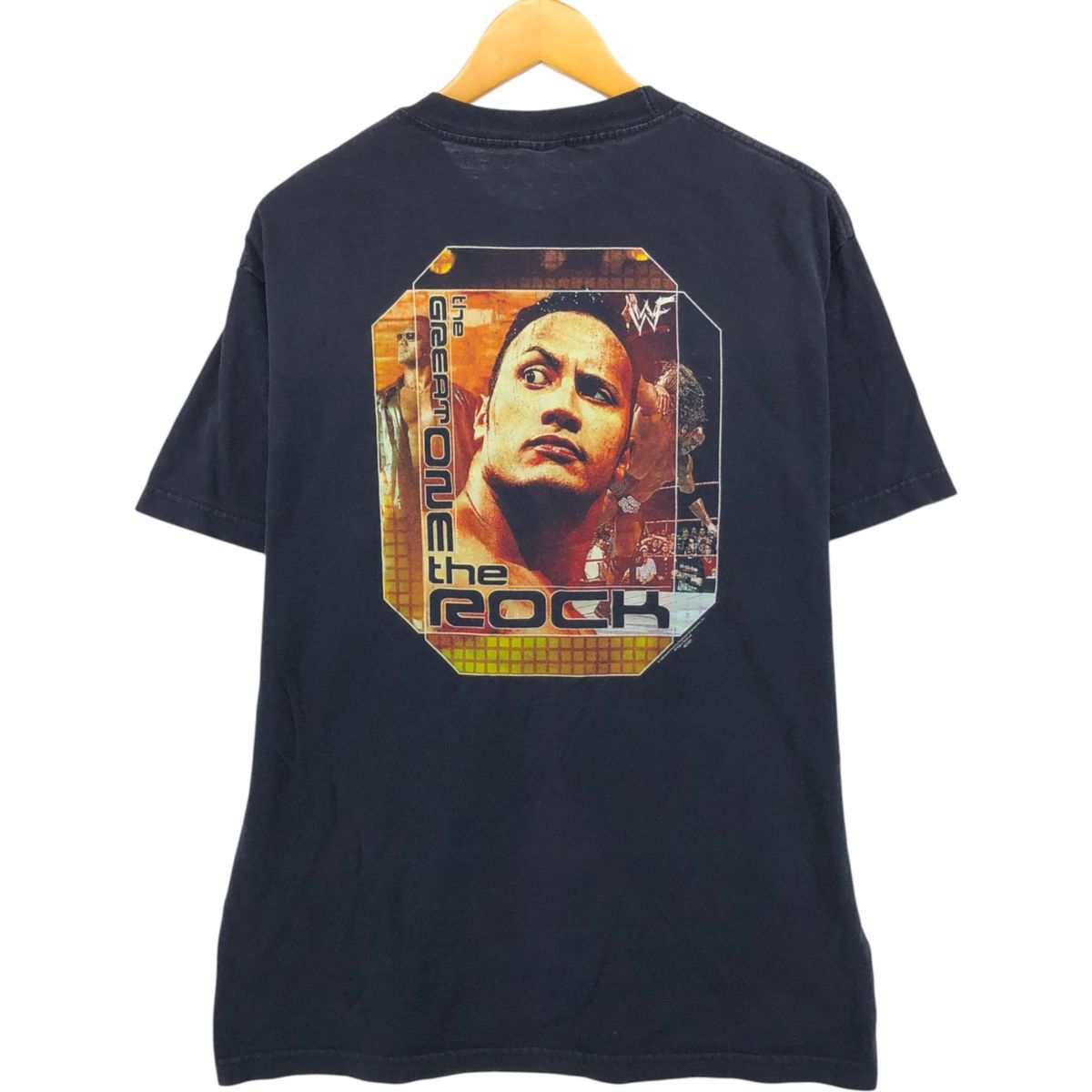 The Rock ビンテージTシャツ 2000年製　WWF Vintage 2000 WWF WWE The Rock T-Shirt Nice Used Cond. MENS L