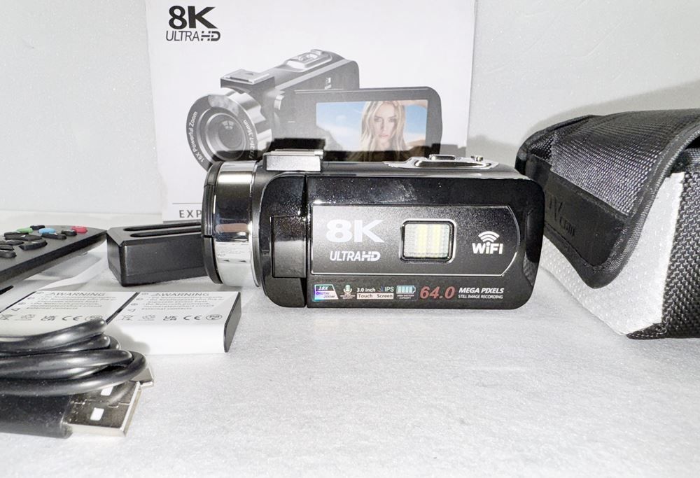 カメラ 8Kビデオカメラ 64.0メガピクセル Wi-Fi機能