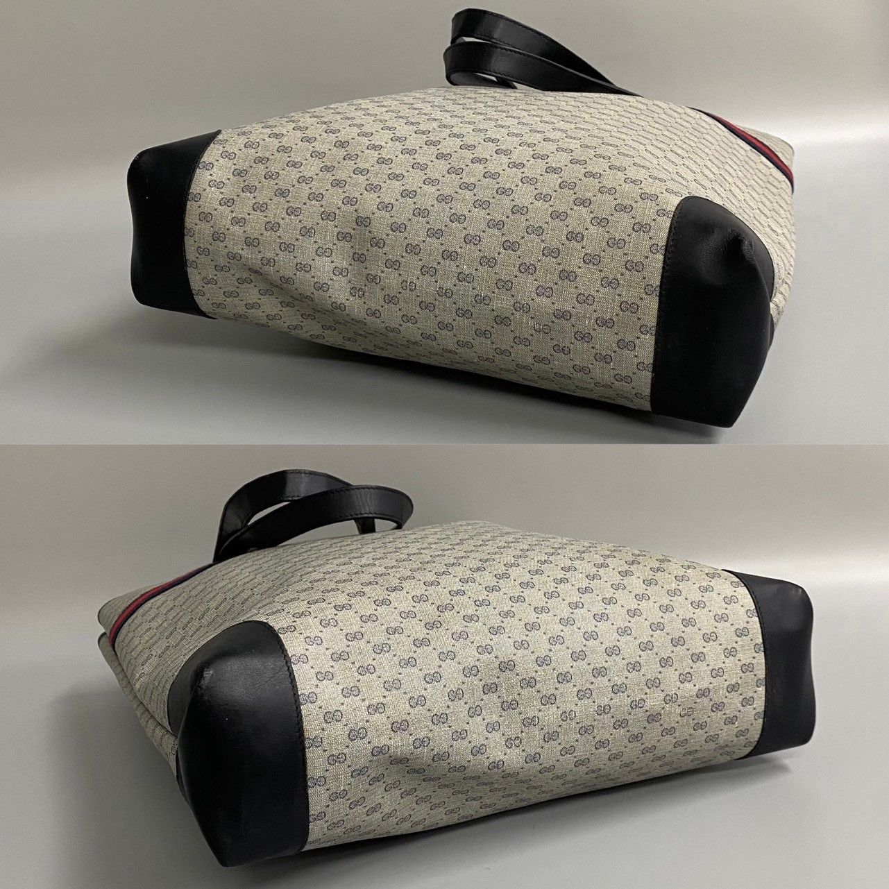 美品 GUCCI グッチ オールドグッチ シェリーライン マイクロGG ロゴ