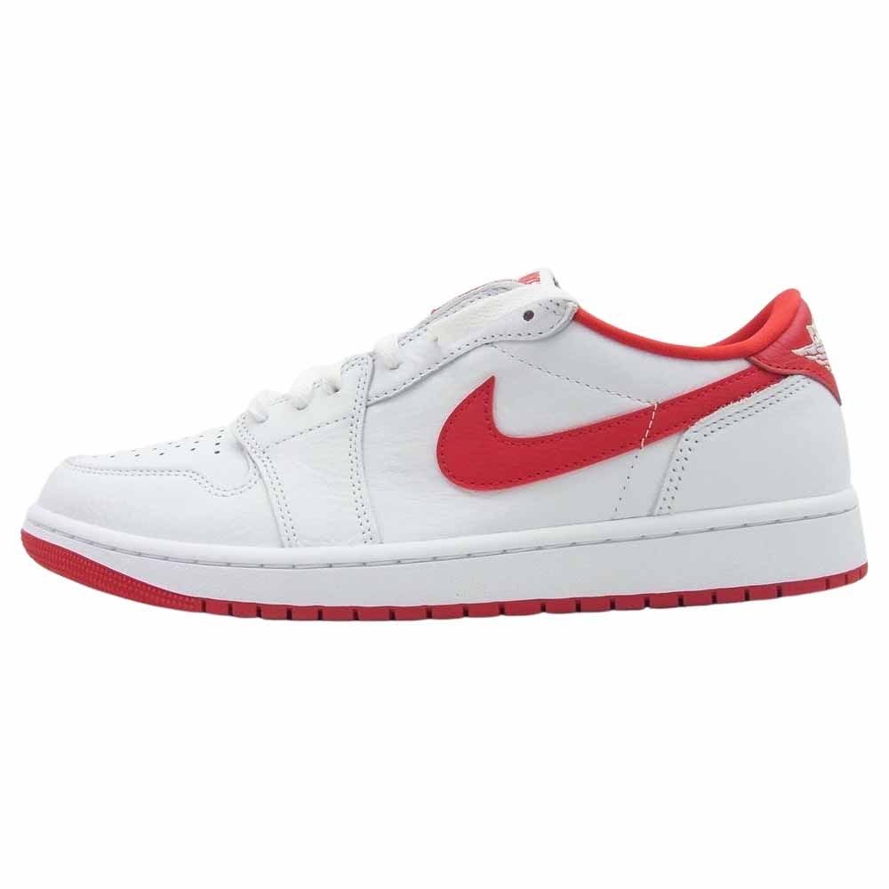 NIKE AIR JORDAN ナイキ ジョーダン CZ0790-161  エアジョーダン1 レトロ ロー OG ホワイト アンド ユニバーシティレッド スニーカー ホワイト系 レッド系 28.5cm【美品】【中古】