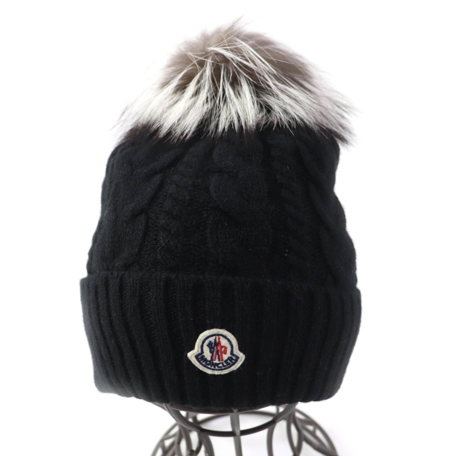 未使用品☆MONCLER モンクレール BERRETTO カシミヤ混 FOXファー使い ...