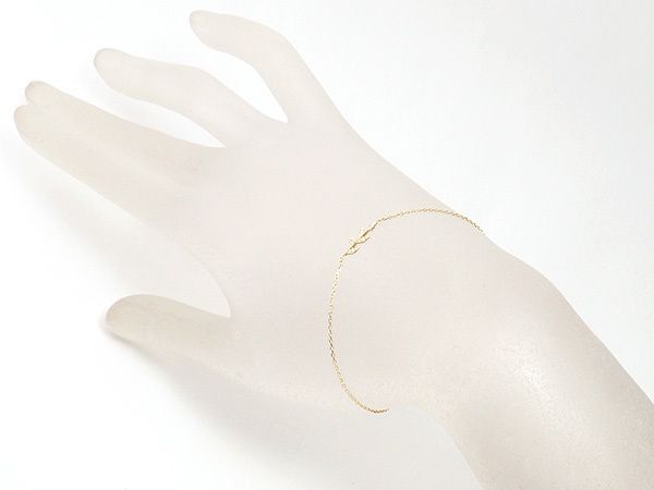 アガット agete ダイヤモンド/0.03ct 月桂樹 リーフ ブレスレット 