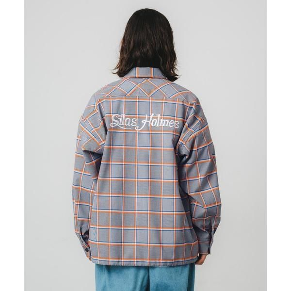 コーチジャケット アウター ブルゾン ジャケット サイラス パーカー 上着 SILAS PLAID COACH JACKET 110231021003 メンズ レディース スプリングコート  シャツ オレンジ