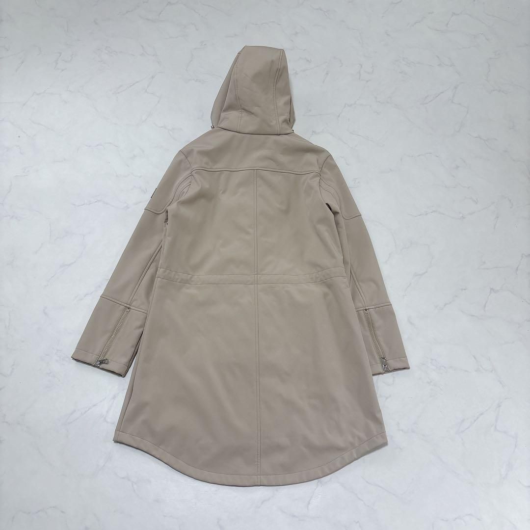 ラルフローレン フード付きコート ナイロン 袖ロゴ ライトベージュ