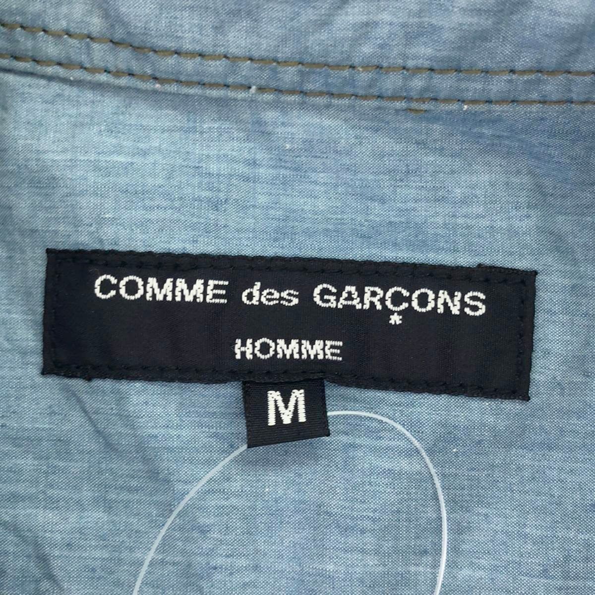 COMME des GARCONS HOMME コムデギャルソンオム 19SS カモフラ柄 ショートスリーブシャツ HC-B035 ブルー M