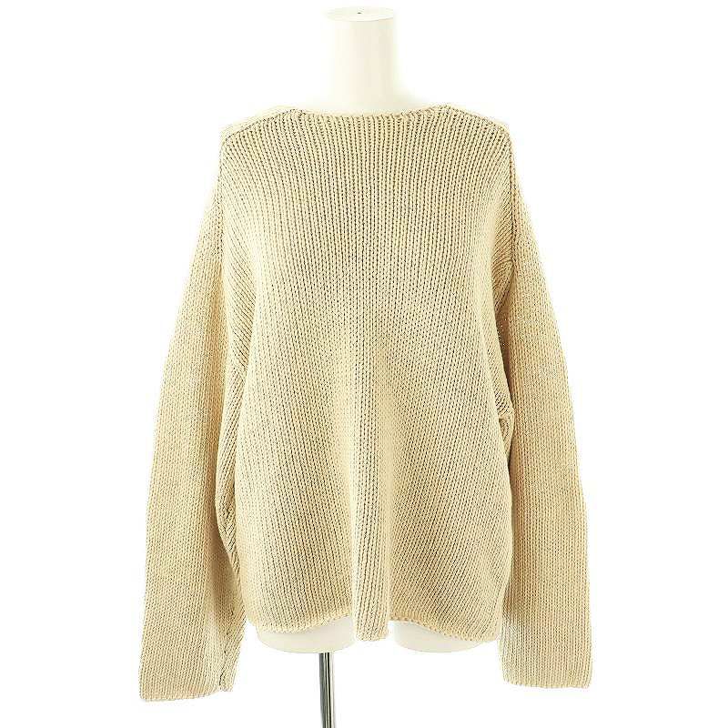 プラージュ Plage 25SS COTTON TAPE YARN プルオーバーニット セーター アイボリー |DO OS