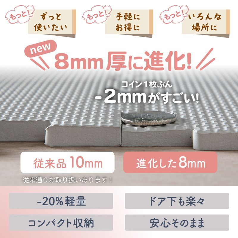 ジョイントマット チルアウトグレー2 45cm角 8mm厚 尺五 48枚 6畳 250 
