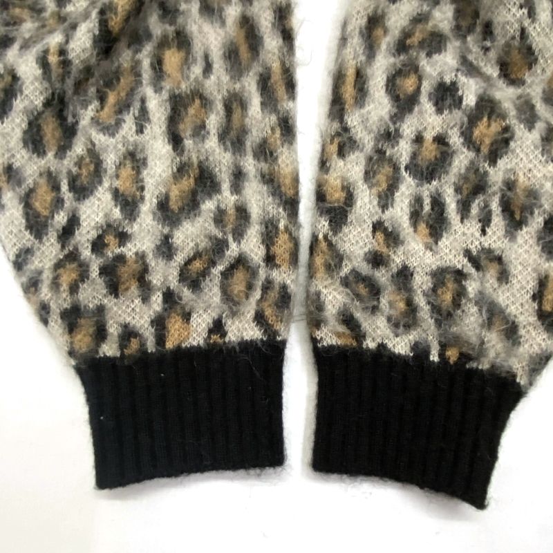 03w15357 WACKO MARIA 22AW LEOPARD MOHAIR KNIT CARDIGAN