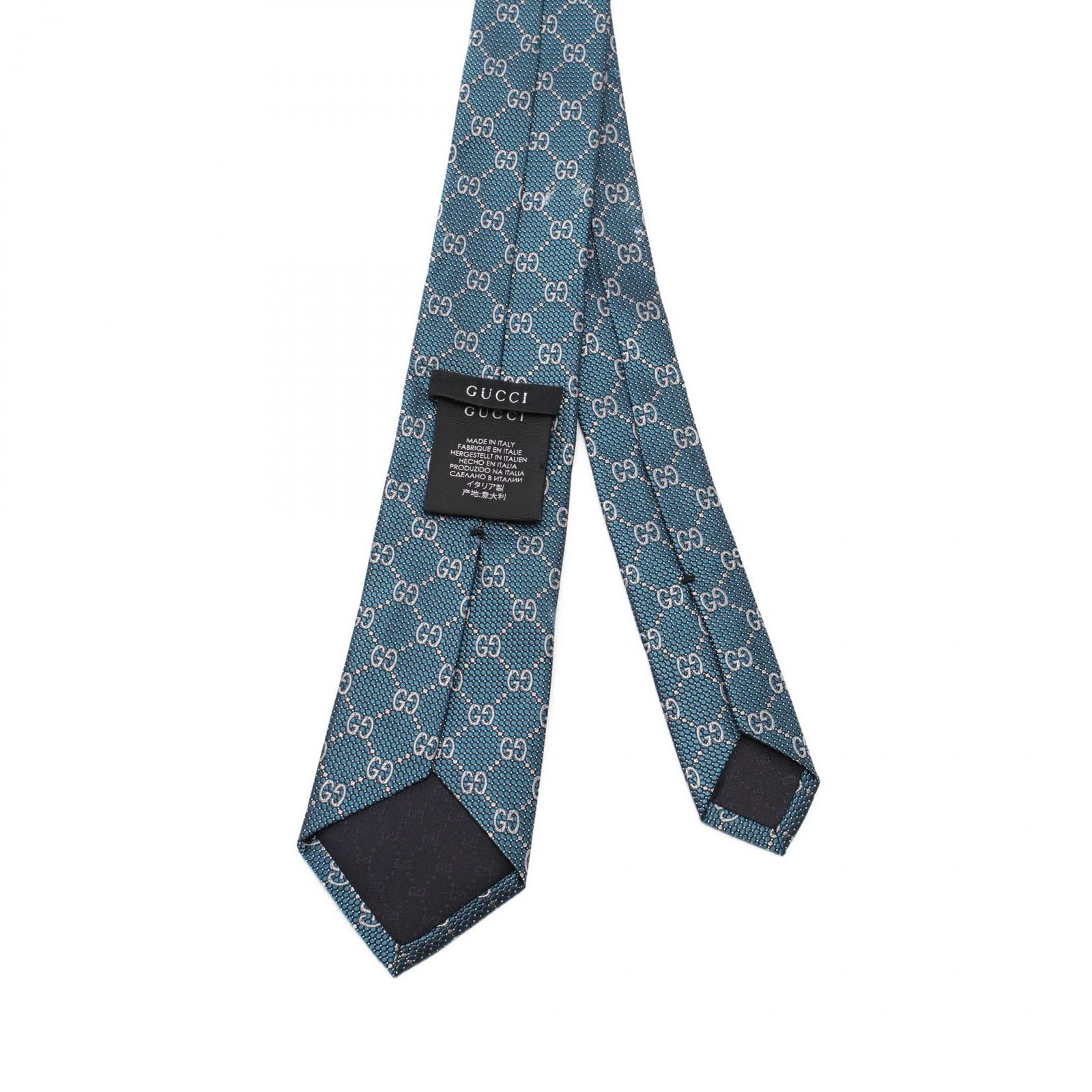グッチ GUCCI ネクタイ GG柄 202266 ブルー シルク ネクタイ メンズ