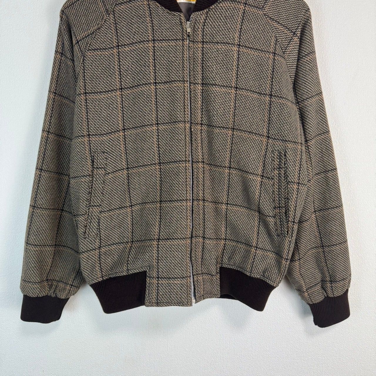 90s Vintage ヴィンテージ ジャケット 総柄 ブルゾン メンズ チェック