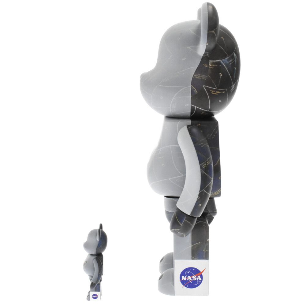 MEDICOM TOY メディコムトイ BE@RBRICK Since1981 Space Shuttle 40th ANNIVERSARY 1000% ベアブリック 40周年 スペースシャトル フィギュア 人形 グレー/ネイビー