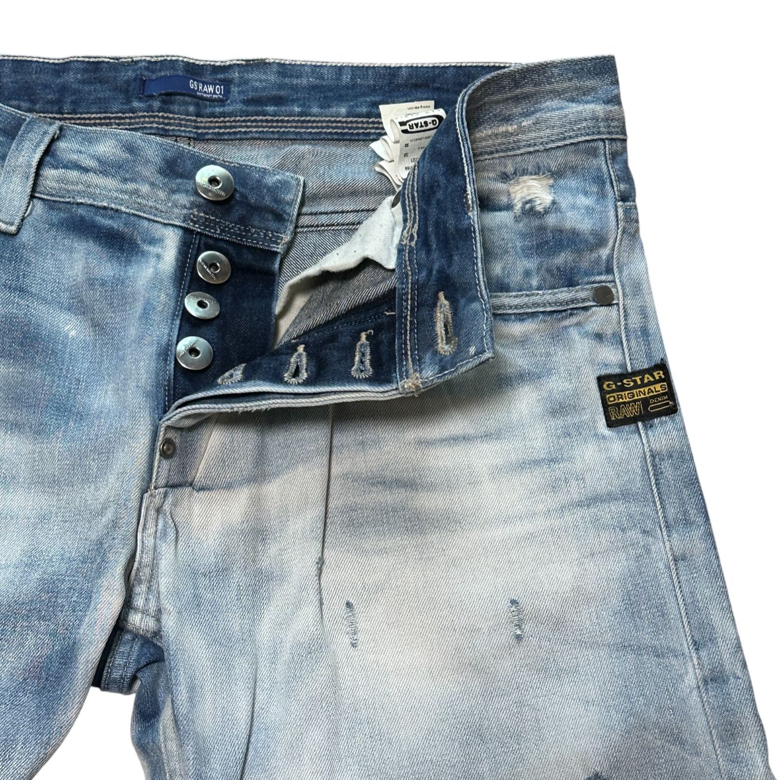 G-STAR RAW ATTACC LOW STRAIGHT ライトブルー ストレートデニム