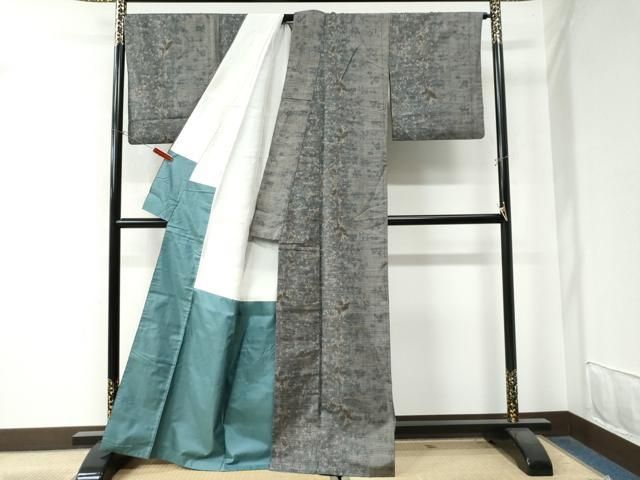 平和屋着物●上質な紬　枝花文　正絹　逸品　CAAW8339yc 平和屋着物○上質な紬 枝花文 正絹 逸品 CAAW8339yc - メルカリ