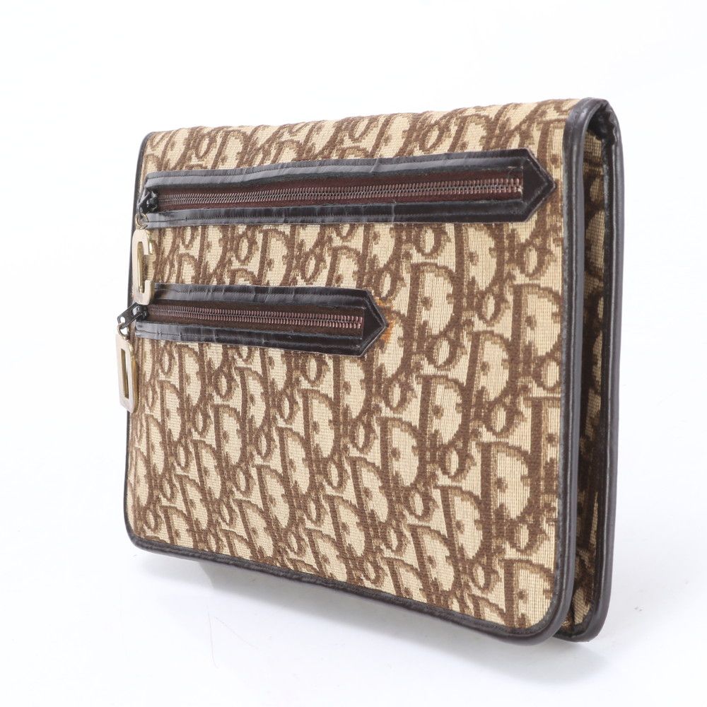 クリスチャンディオール トロッター レザー セカンドバッグ クラッチ