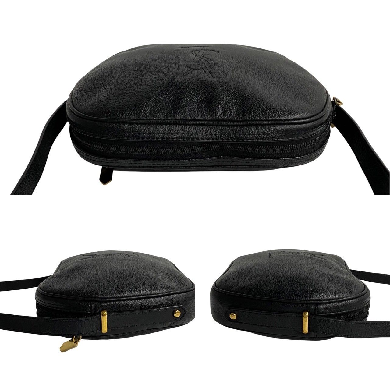 極 美品 イヴサンローラン YSL ロゴ レザー ショルダーバッグ ポシェット 極 美品 YVES SAINT LAURENT イヴ・サンローラン ロゴ レザー 本