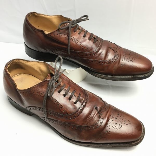 試着交換OK！4都市　CHURCH'S　チャーチ　size8F　フルブローグ　ウイングチップ　ビジネスシューズ〈ブラウン/茶/BROWN〉メンズ//men's 菅NO.WZF-122 試着交換OK！4都市 CHURCH'S チャーチ size8F フルブローグ ウイング