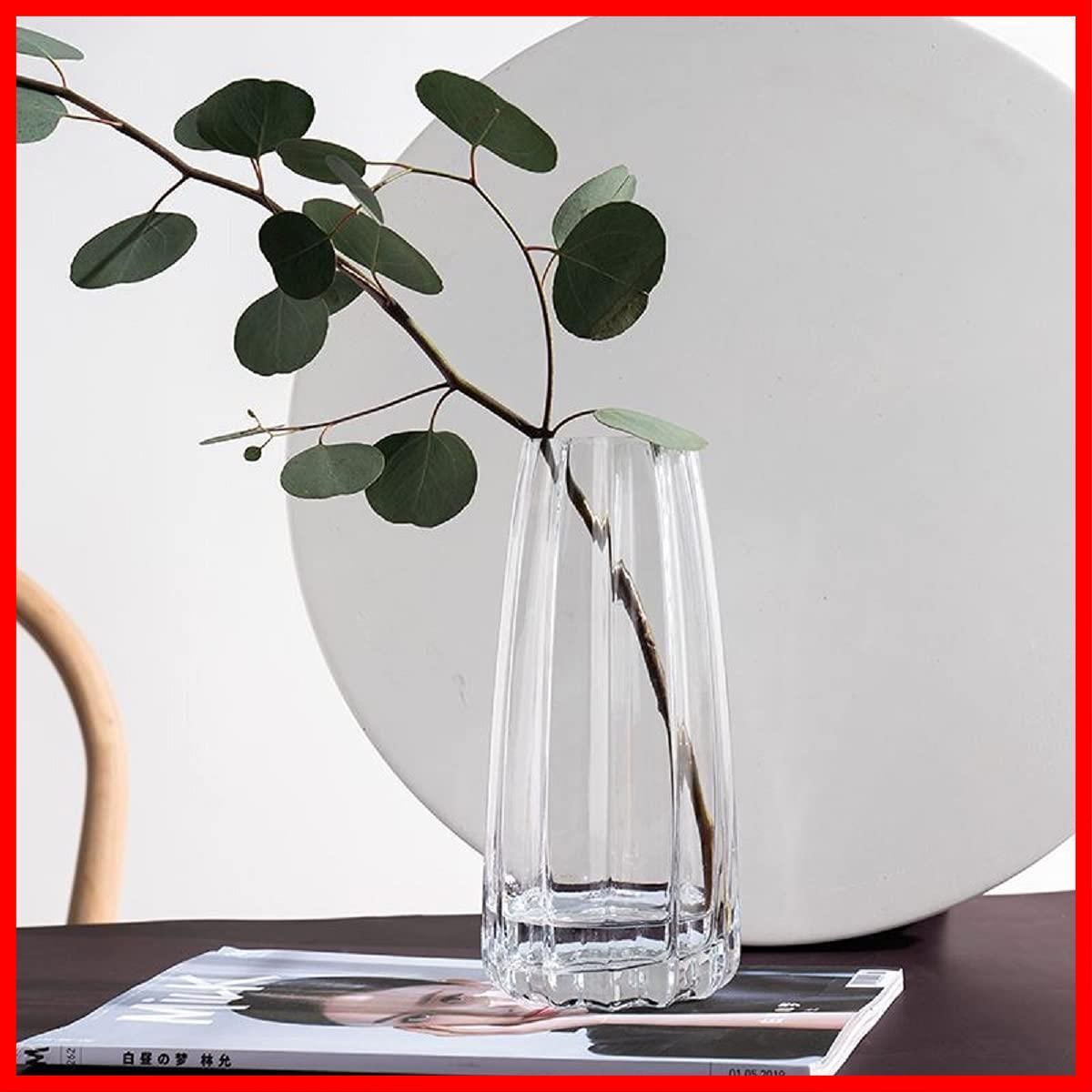 ガラスの花瓶 フラワーベース 透明 花器 22cm ガラスベース ガラスボトル アレンジ インテリア 水栽培 生け花 造花 おしゃれ シンプル  インテリア - メルカリ