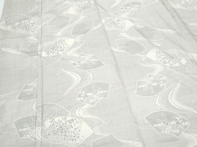 平和屋着物○本場大島紬 9マルキ 地空き 鏡裏花文 正絹 逸品