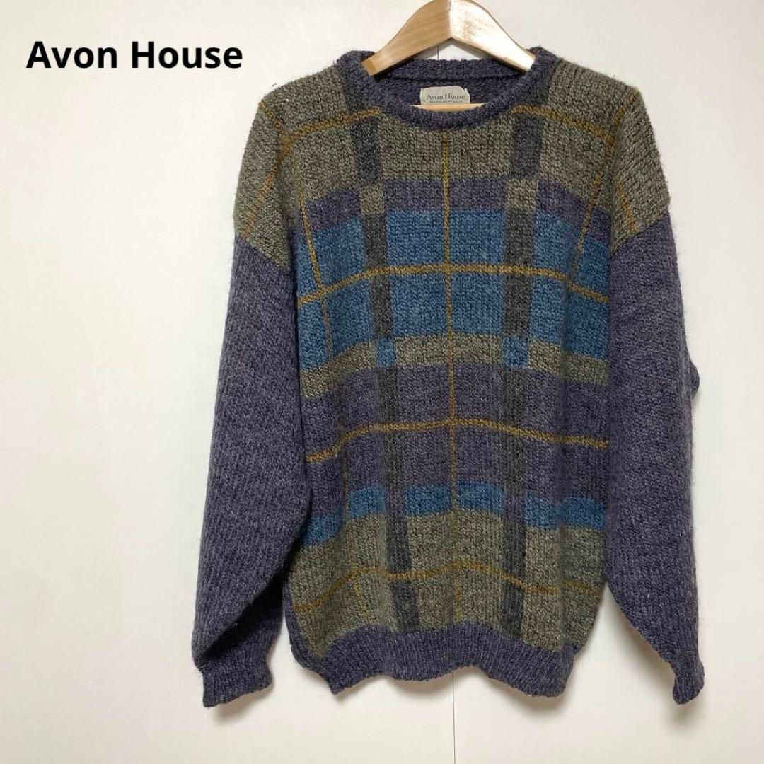Avon House エーボンハウス チェック柄 セーター Lサイズ - メルカリ