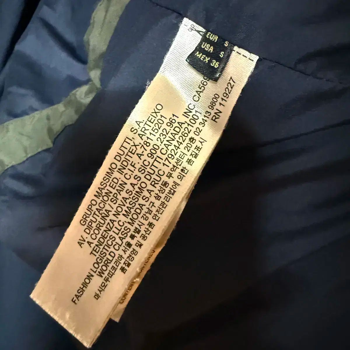 S 90 マッシモ ドゥッティ ダウン ブレーザー ジャケット カーキ KANDAIZUMI_COM