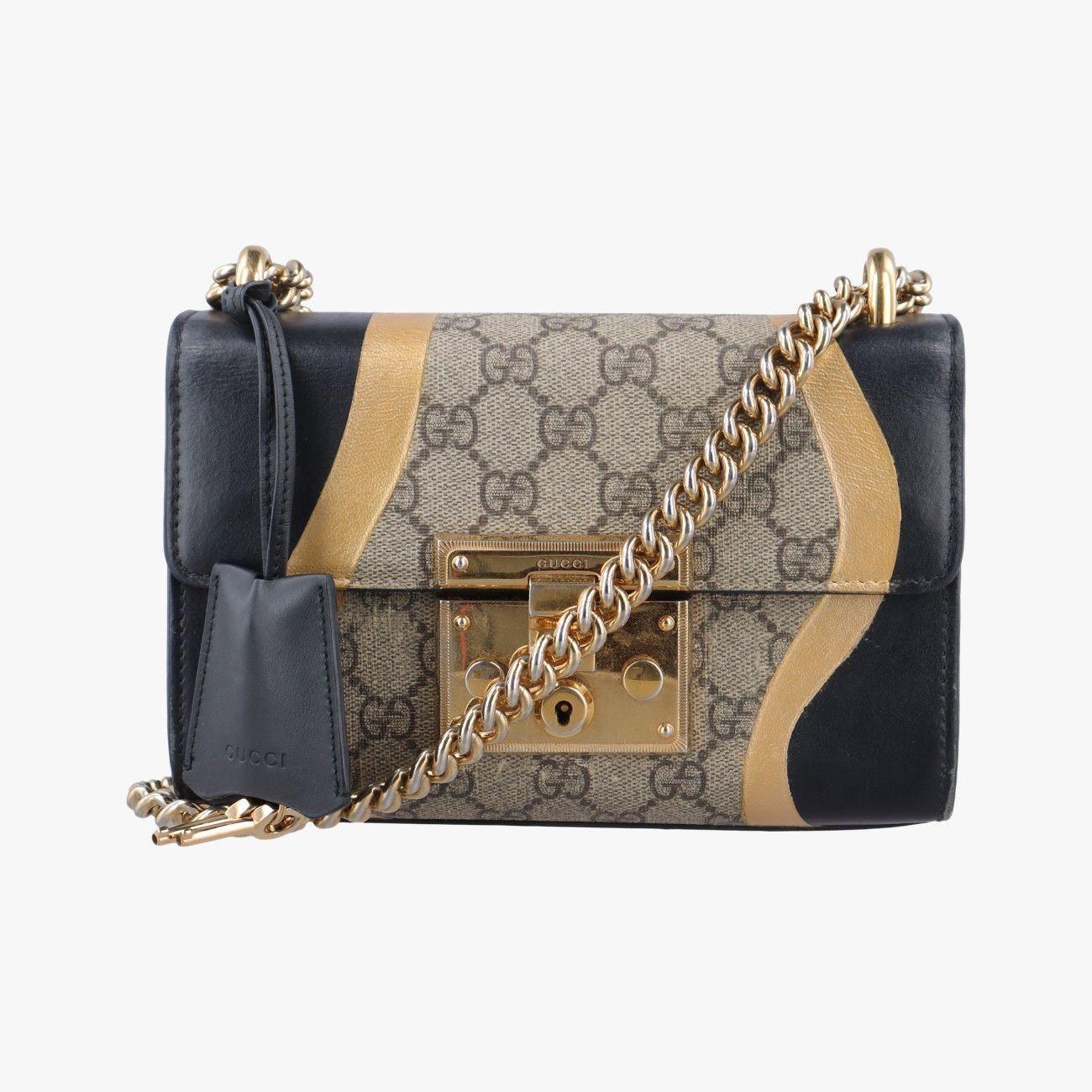 グッチGucciパドロック ベージュ×マルチ PVCコーティングキャンバス×レザー 432182 D021838361