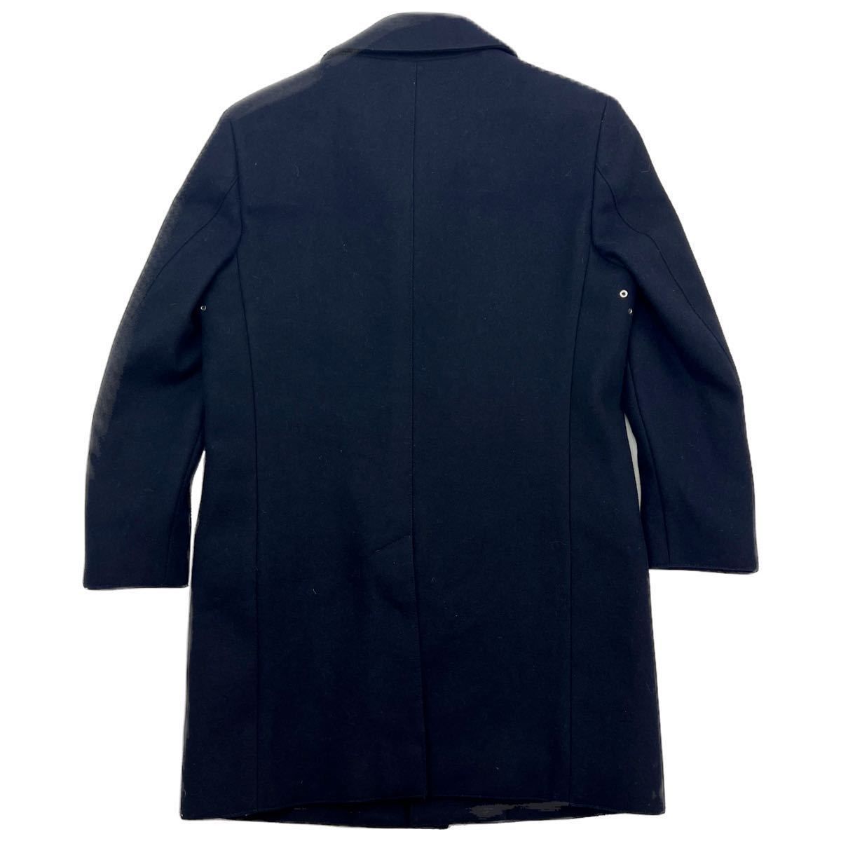 【UNITED TOKYO】ステンカラーコート　ウールコート　美品　ネイビー　紺 UNITED TOKYO】ステンカラーコート ウールコート 美品 ネイビー 紺