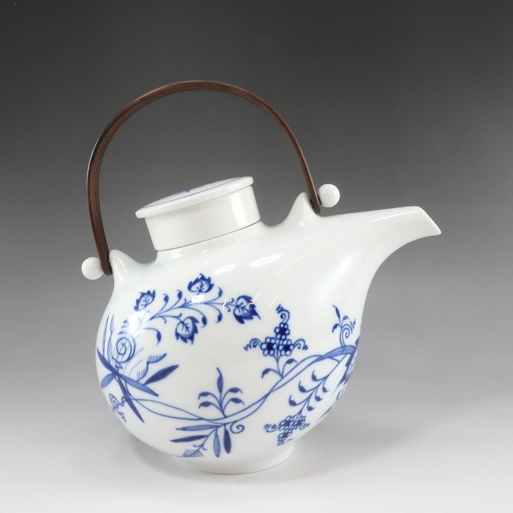 Meissen マイセン ブルーオニオン ティーポット 茶こし付 ポーセリン _ 食器