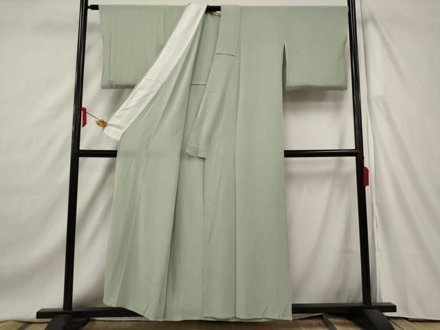 平和屋着物＊夏物 色無地 絽 裏葉柳色 正絹 逸品 AAAX2806st