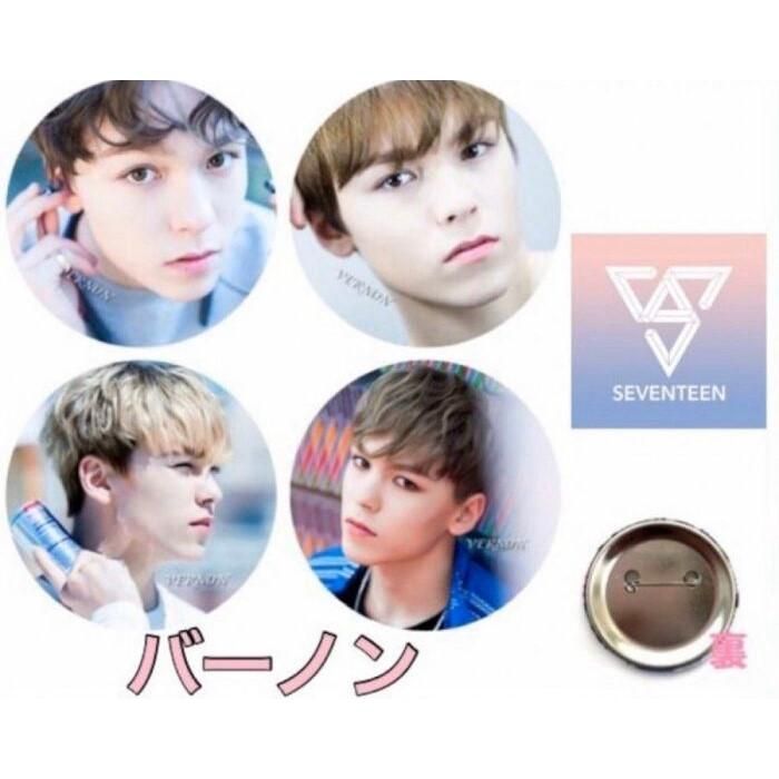 ４個セット バーノン SEVENTEEN セブンティーン セブチ 缶バッチ